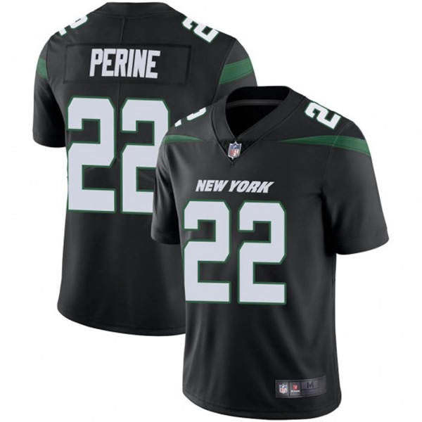 Men's New York Jets #22 La'Mical Perine Black Vapor Untouchable Limited Stitched NFL Jersey